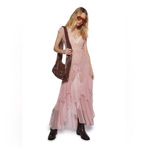 Current Mood Karmic Commotion Midi Dress Pink